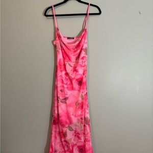 Pink Floral Slip Dress